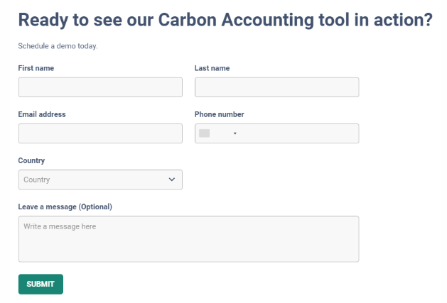 Carbon accounting tool