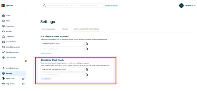 Compliance check email