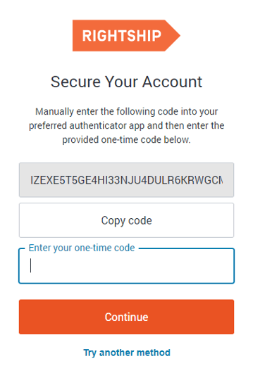 Authenticator Code