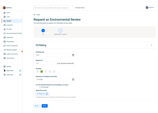 request review cii rating