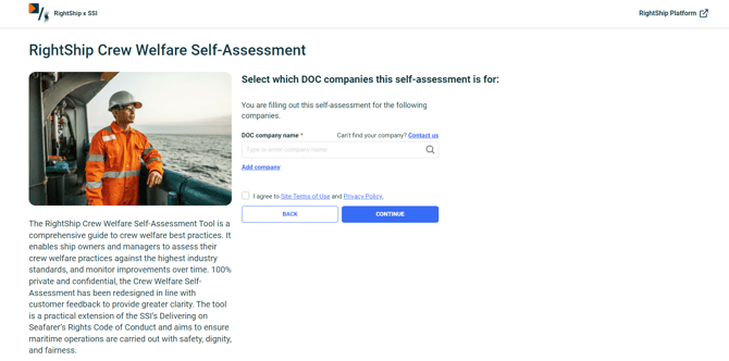 RightShip Crew welfare self assesment