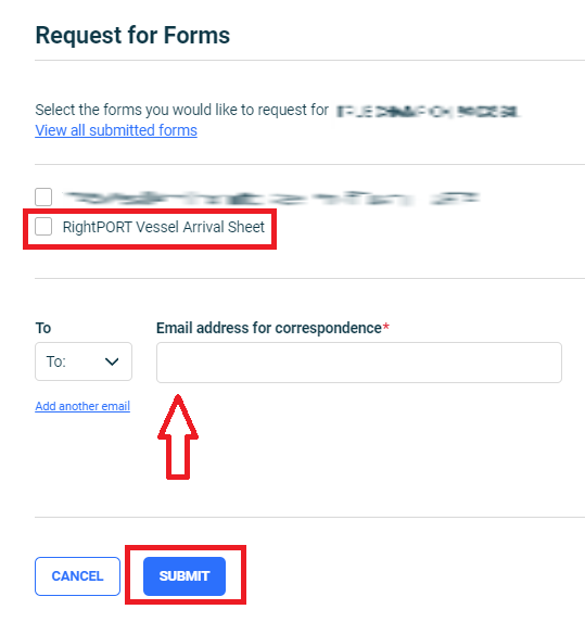 portrisk arrival sheet