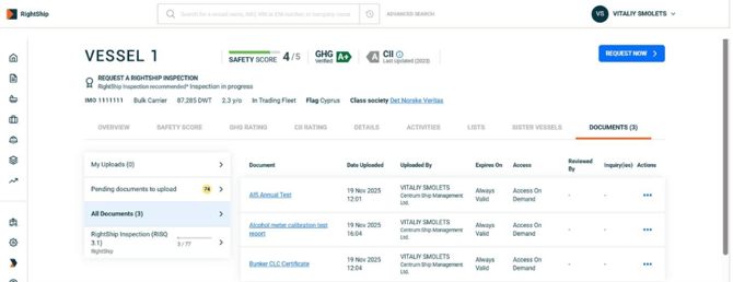 vessel document page